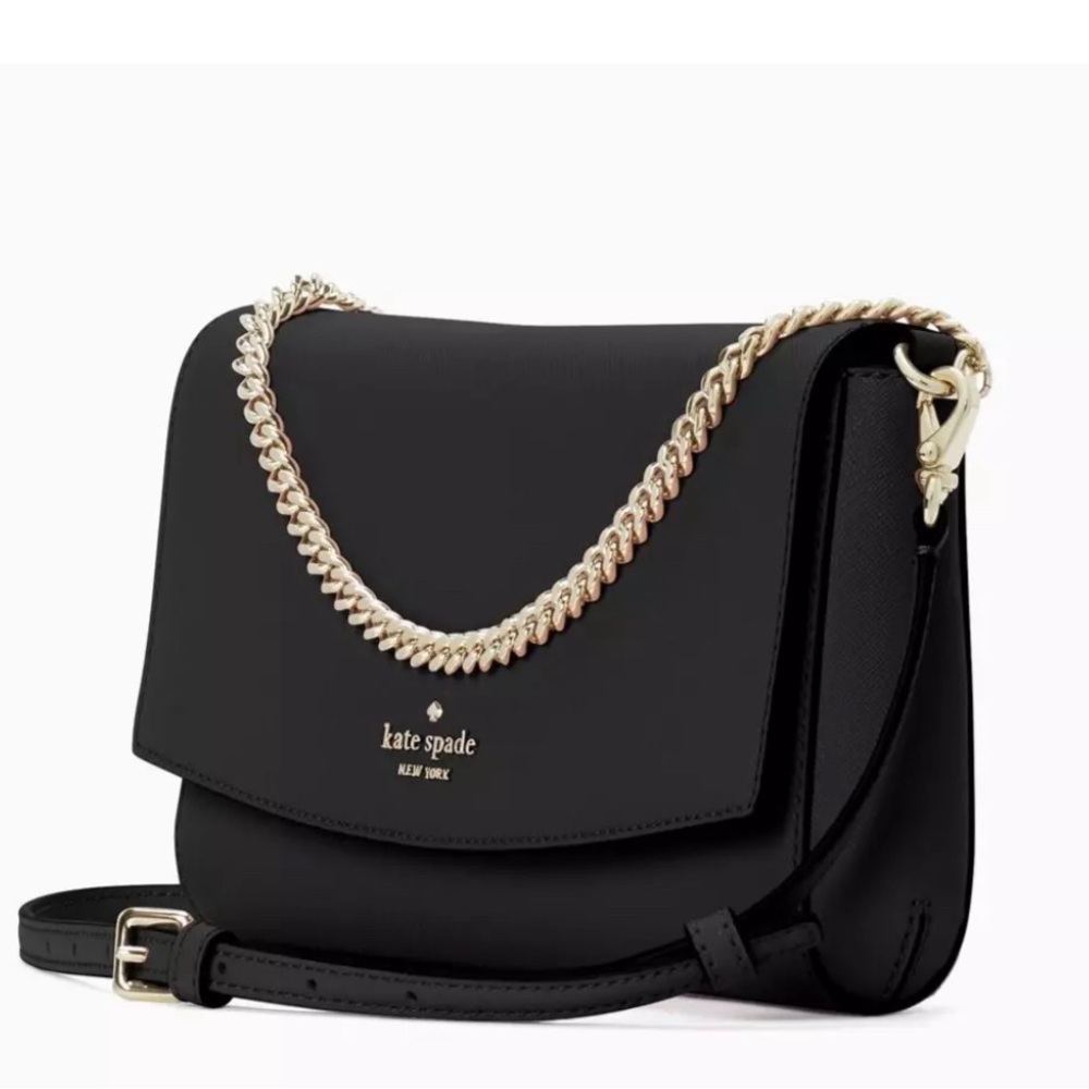 Kate Spade Laurel way greer crossbody leather bag chain clutch